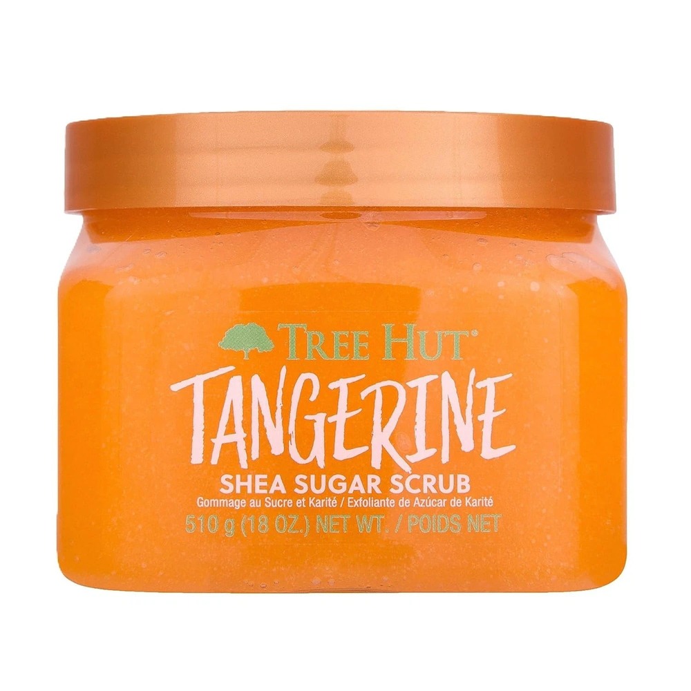 Tree Hut Tangerine Shea Sugar Scrub, Exfoliating, Hydrating & Moisturizing Body